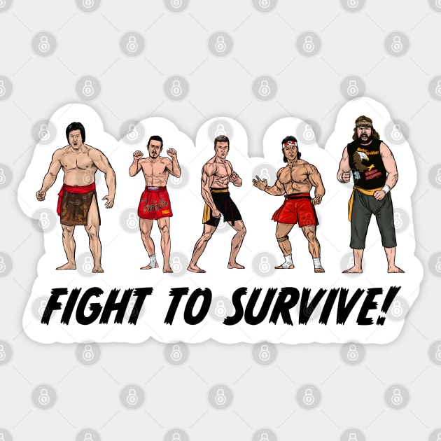 Fight To Survive! Sticker by PreservedDragons